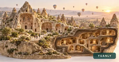 Göreme Açık Hava Müzesi ve Yeraltı Şehri · Yuanly temsili 3D tanıtım tasarımı